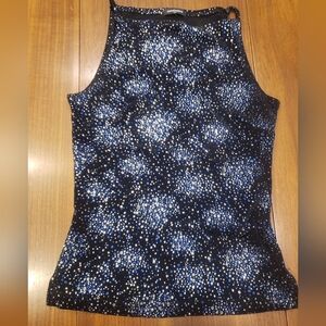 Glittery 90s/Y2K Top Black/Blue Size M